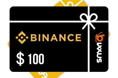 Tarjeta de regalo Binance negra y amarilla
