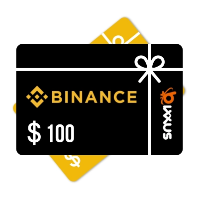 Black and yellow Binance gift card